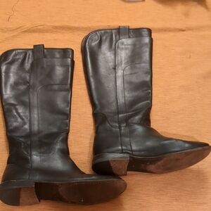 Frye Black Leather Pull-up Riding Boots size 7.5